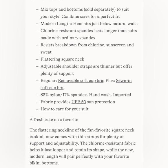 New Land's End lightweight square neck soft cup adjustable navy Rosella floral L - Picture 4 of 4